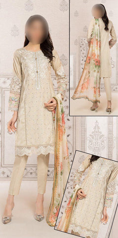 Embroidered Cotton Suit - Yumnaz