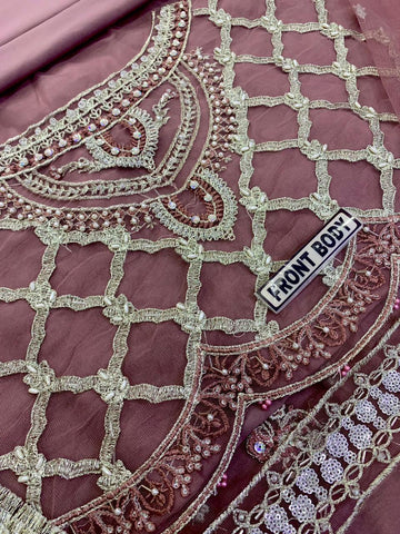 Embroidered Net Maxi