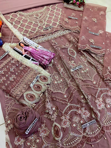 Embroidered Net Maxi
