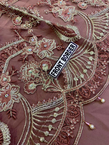 Embroidered Net Maxi