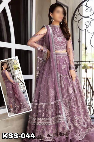 Embroidered Net Maxi