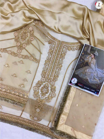 Embroidered Organza Bridal Suit