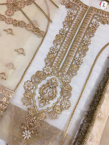 Embroidered Organza Bridal Suit