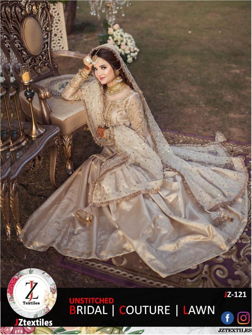 Embroidered Organza Bridal Suit