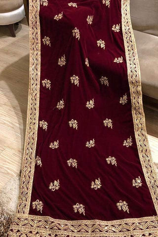 Extraordinary Heavy Dori & Sequence Embroidered Shawl - Yumnaz