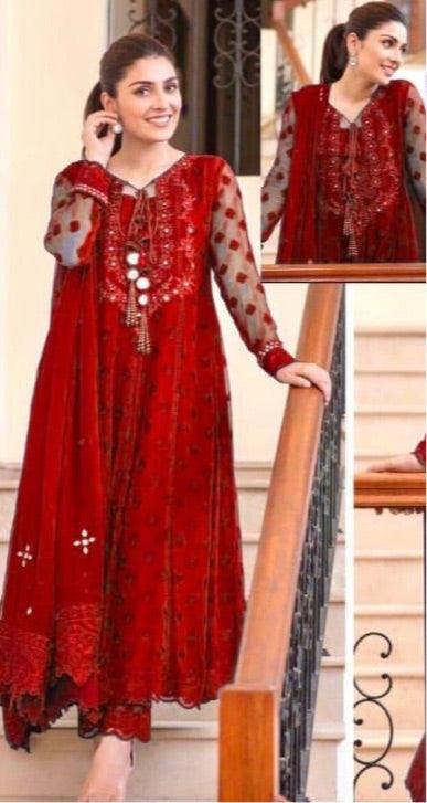 Faiza Saqlain Chiffon Suit - Yumnaz