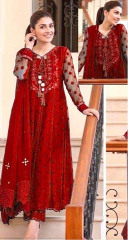 Faiza Saqlain Chiffon Suit - Yumnaz