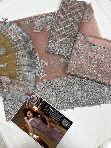 Faiza Saqlain Net Bridal Suit