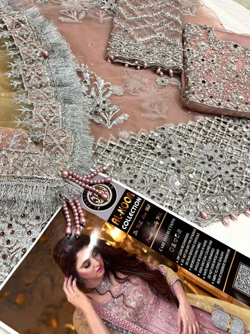 Faiza Saqlain Net Bridal Suit