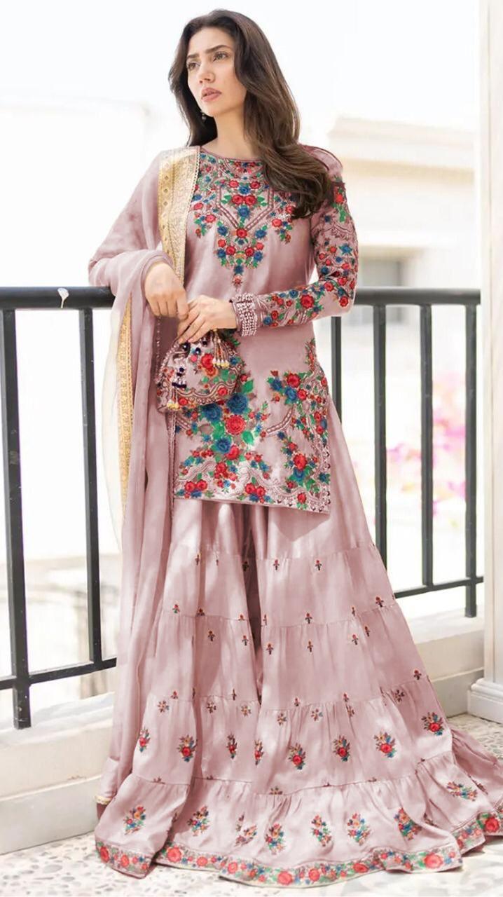 Faiza Saqlain Organza Suit - Yumnaz