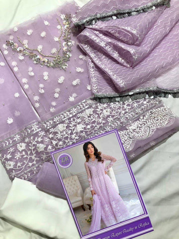 Farah Talib Organza Suit - Yumnaz