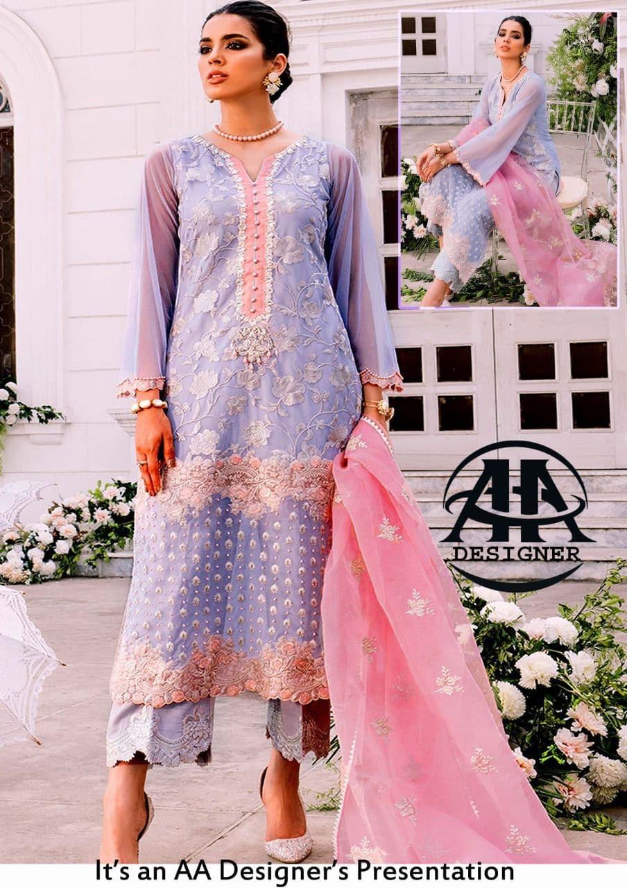 Farah Talib Organza Suit - Yumnaz