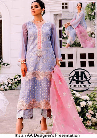 Farah Talib Organza Suit - Yumnaz