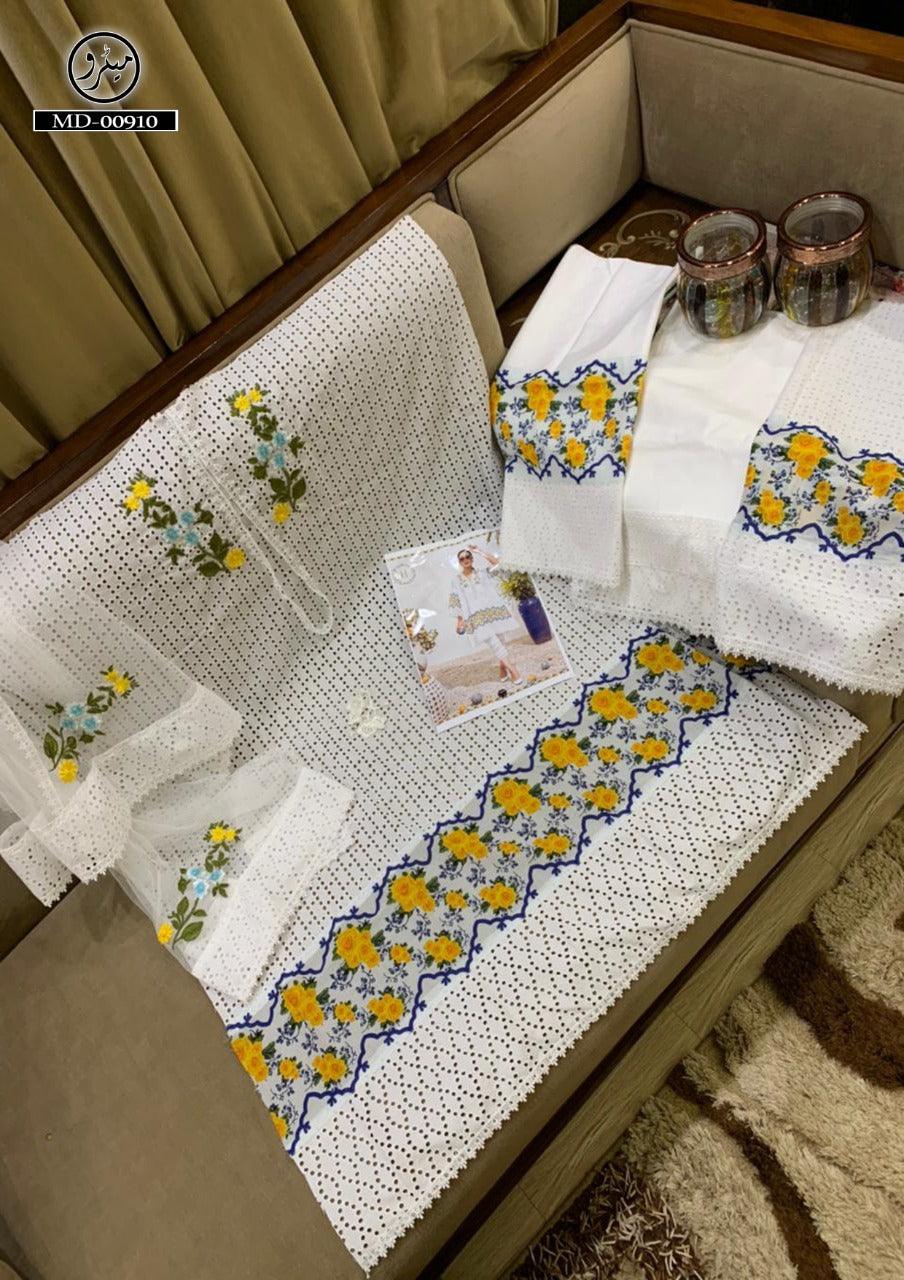 Farida Hassan Cotton Suit - Yumnaz