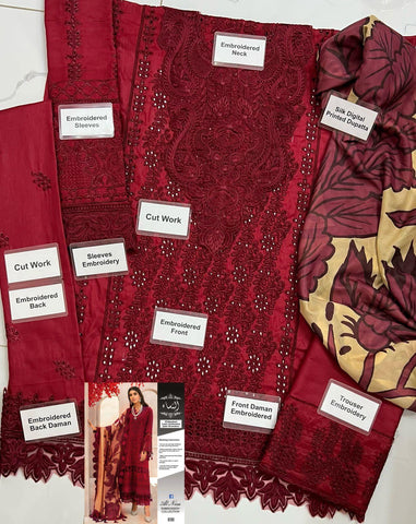Firdous cotton Suit - Yumnaz