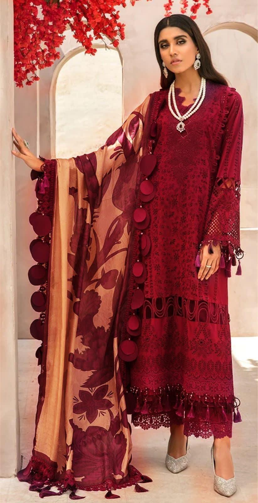 Firdous cotton Suit - Yumnaz