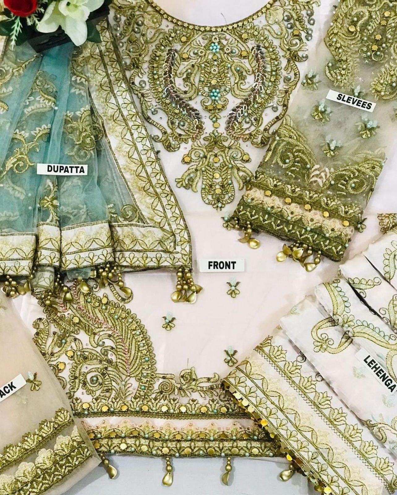 Haniya Organza Bridal Suit - Yumnaz