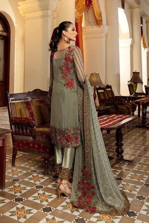 La Bella By Imrozia Premium Embroidered Chiffon Suits Unstitched 3 Piece 126 Voeux - Luxury Collection