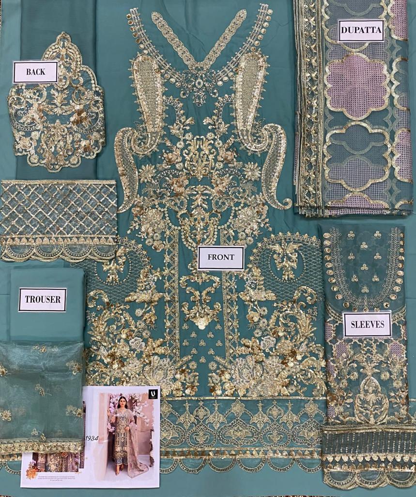 Imrozia Chiffon Suit - Yumnaz
