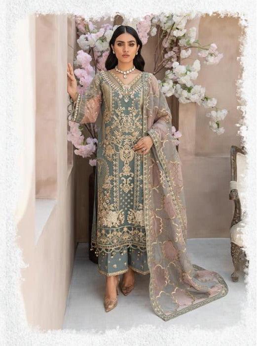 Imrozia Chiffon Suit - Yumnaz