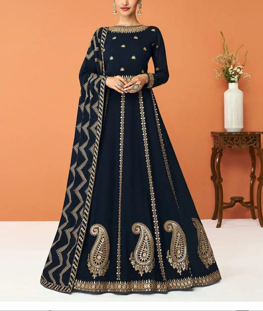 Indian Chiffon Maxi-Bridal Suits-Replica Zone