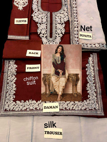 Indian Chiffon Suit - Yumnaz