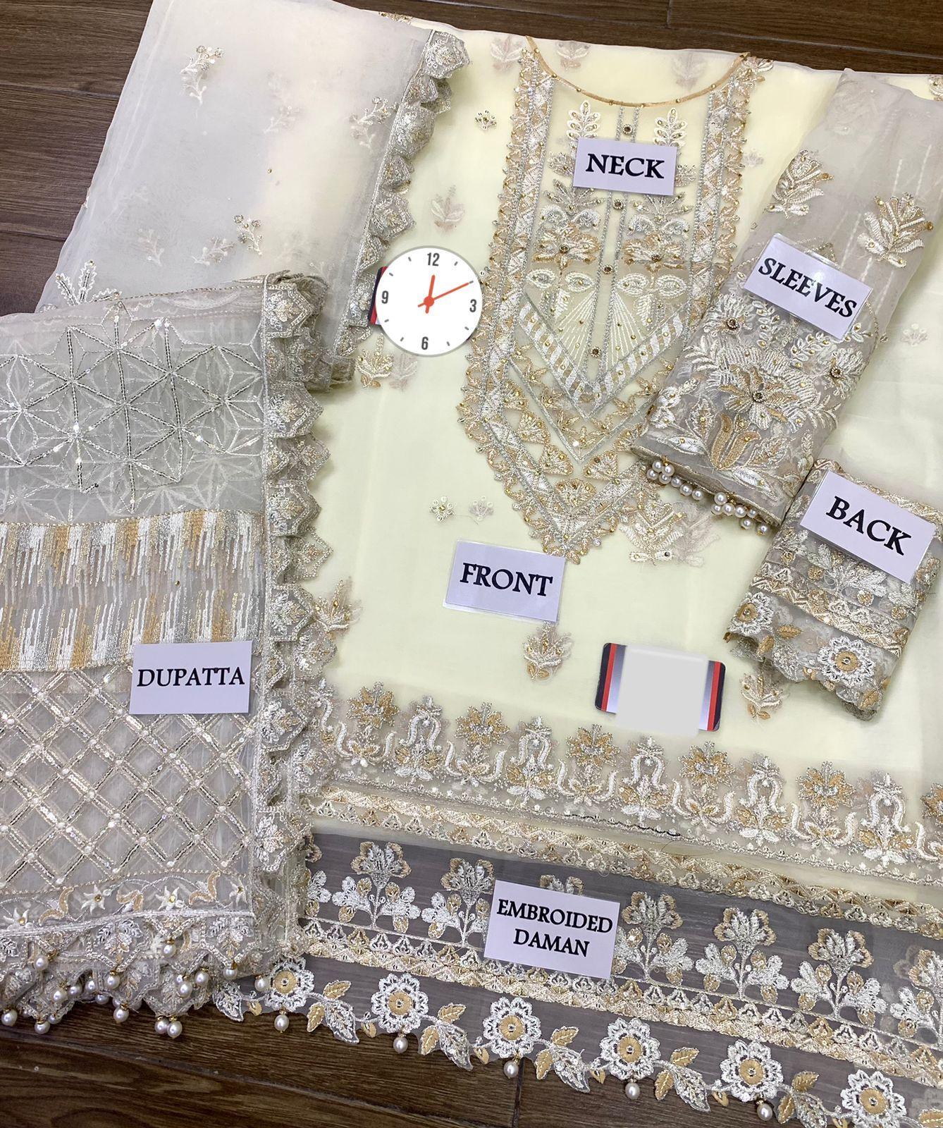 Iznik Organza Suit - Yumnaz