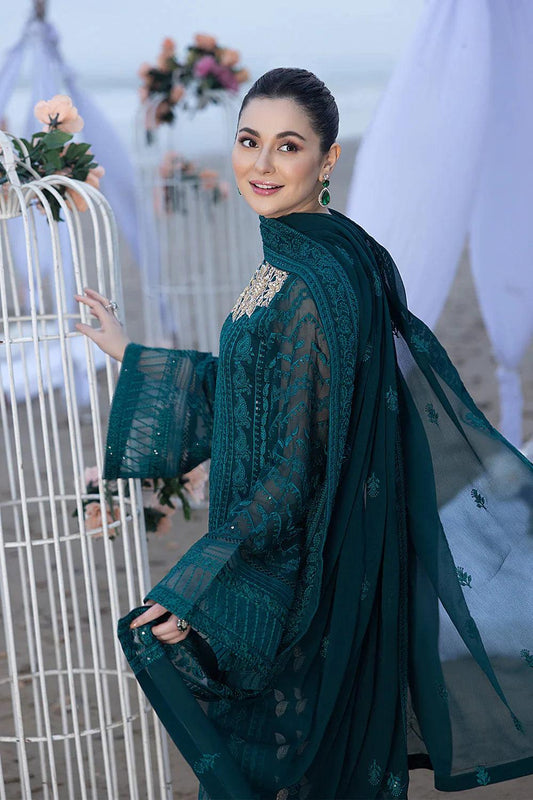 Luxe By Azure Embroidered Chiffon Suits Unstitched 3 Piece AS-110 Jasper Shine - Yumnaz
