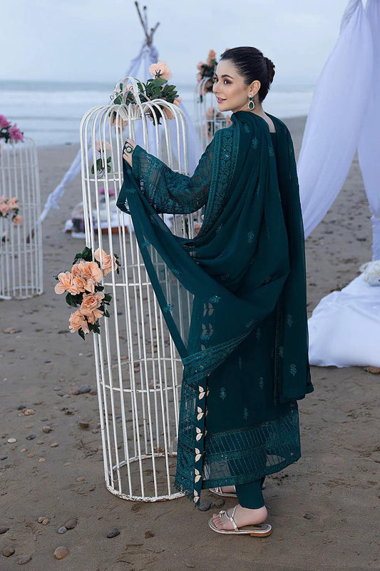 Luxe By Azure Embroidered Chiffon Suits Unstitched 3 Piece AS-110 Jasper Shine - Yumnaz