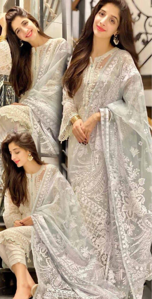 Jazmin Organza Suit - Yumnaz