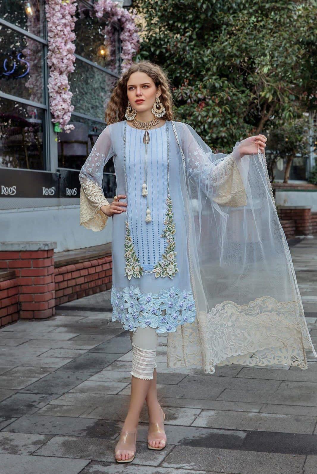 Khuda Buksh Organza Suit - Yumnaz