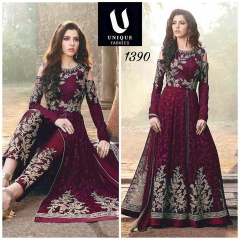 Lashkara Chiffon Maxi-Bridal Suits-Replica Zone
