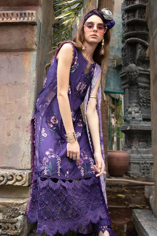 M Prints By Maria.B Embroidered Lawn Suits Unstitched 3 Piece MPT 2B - Eid Collection - Yumnaz