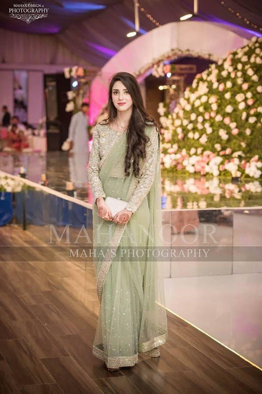 Maha Net Bridal Saaree-Bridal Suits-Replica Zone