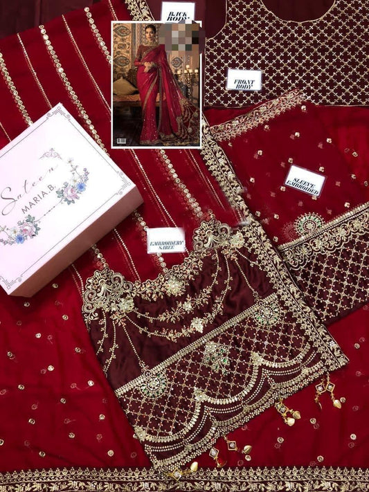 Maria B Chiffon Saaree - Yumnaz