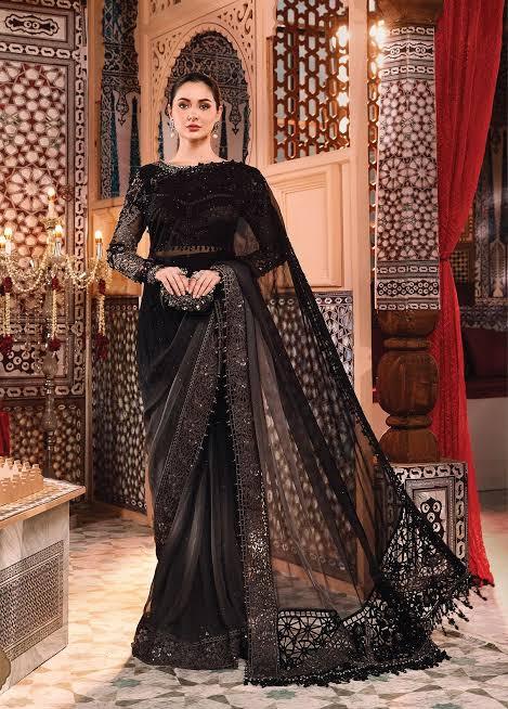Maria B Chiffon Saaree - Yumnaz