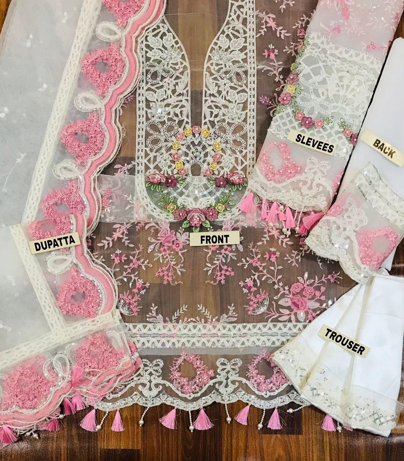 Maria B Chiffon Suit - Yumnaz