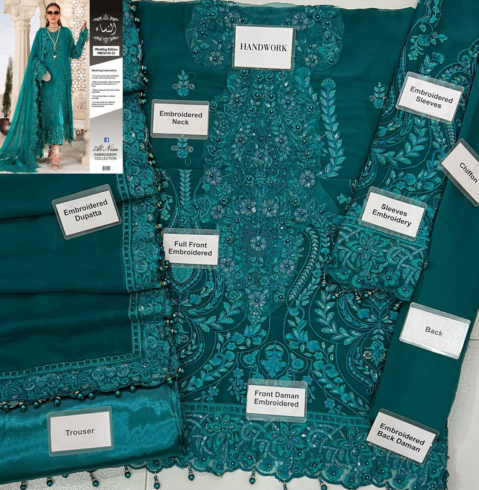 Maria B Chiffon Suit - Yumnaz
