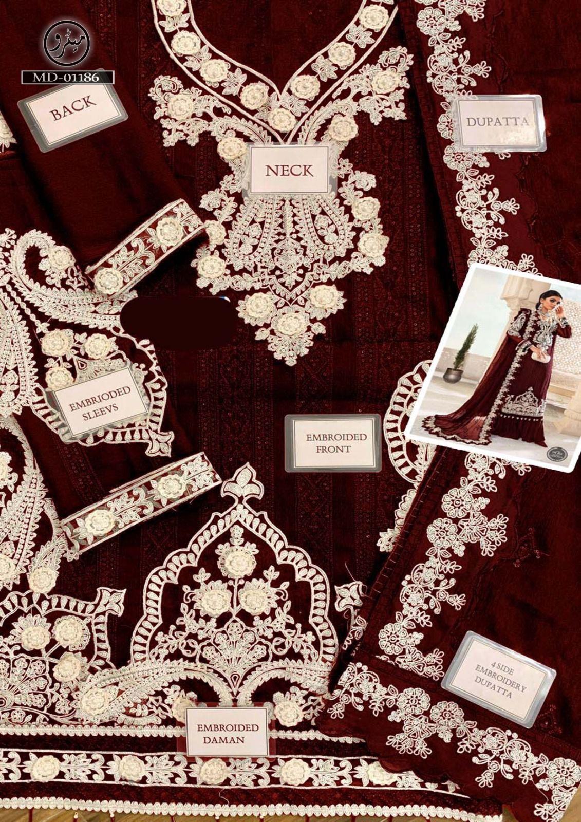 Maria B Chiffon Suit - Yumnaz