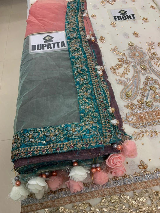 Maria B Chiffon Suit - Yumnaz