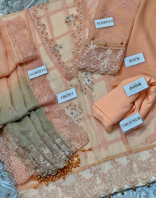 Maria B Chiffon Suit - Yumnaz