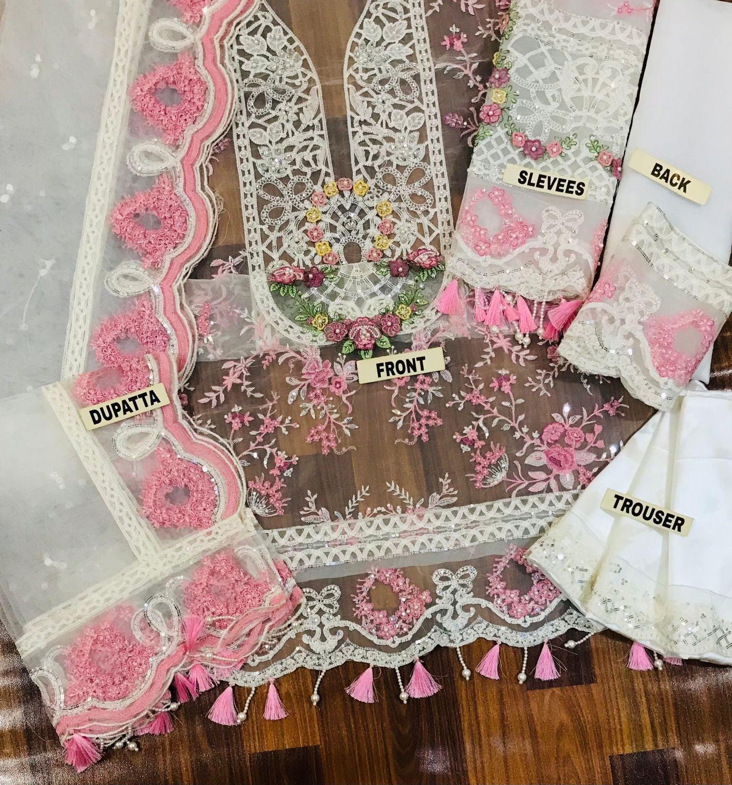 Maria B Chiffon Suit - Yumnaz
