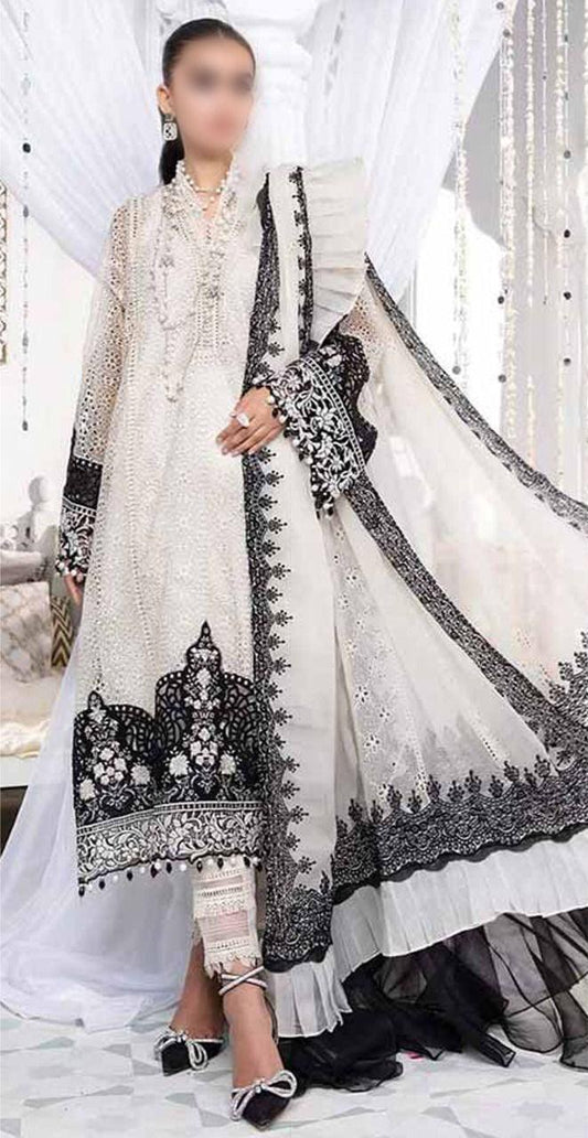 Maria B Chiffon Suit - Yumnaz