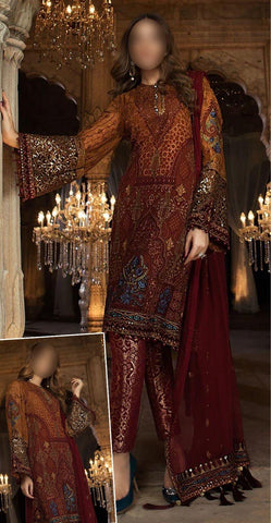 Maria B Chiffon Suit - Yumnaz