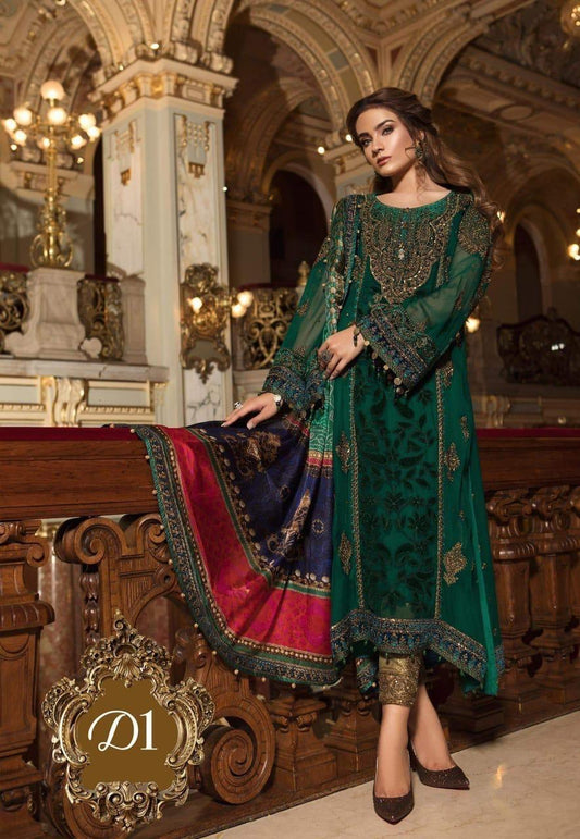 Maria B Chiffon Suit - Yumnaz