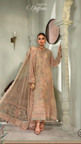 Maria B Chiffon Suit - Yumnaz