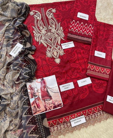 Maria B Lawn Suit - Yumnaz