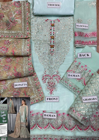 Maria B Organza Bridal Suit - Yumnaz