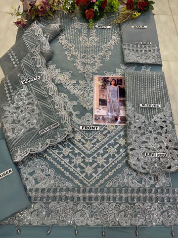 Maria B Organza Suit - Yumnaz