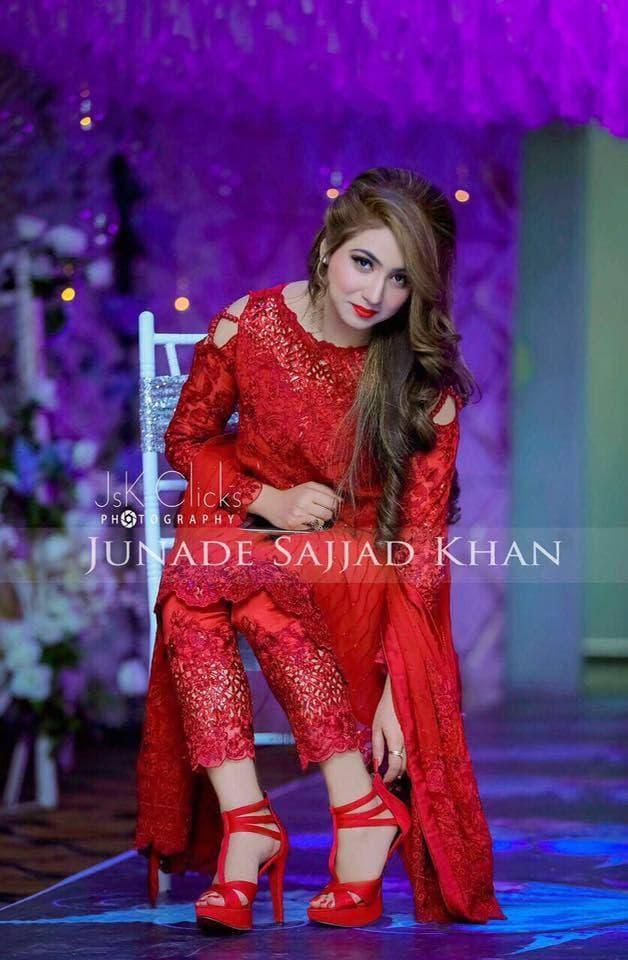 Maria B Red Chiffon Suit - Yumnaz